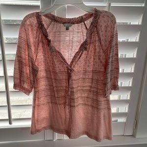 Lucky Brand pink shirt women size XS